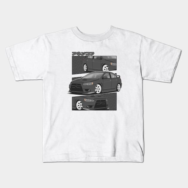 Mitsubishi Lancer Evolution 10 Kids T-Shirt by Rebellion Store